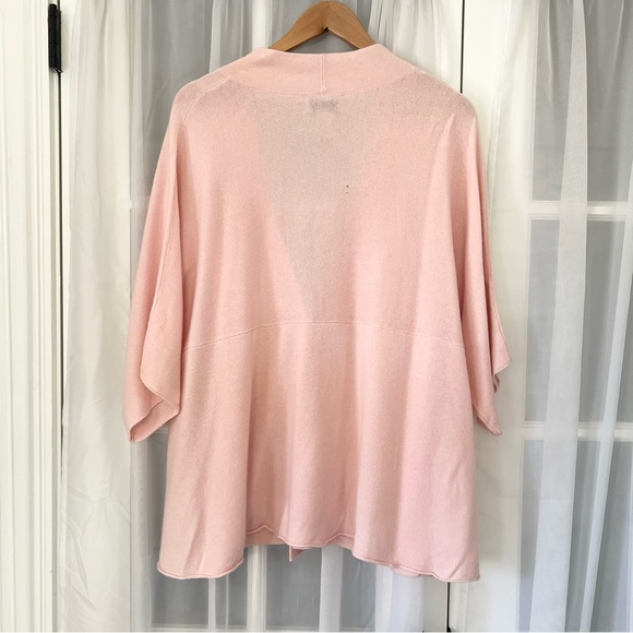 Precious Fibers Cashmere Soft Pink Cardigan Large Shell Button Sweater Sz 1X - Picture 3 of 8